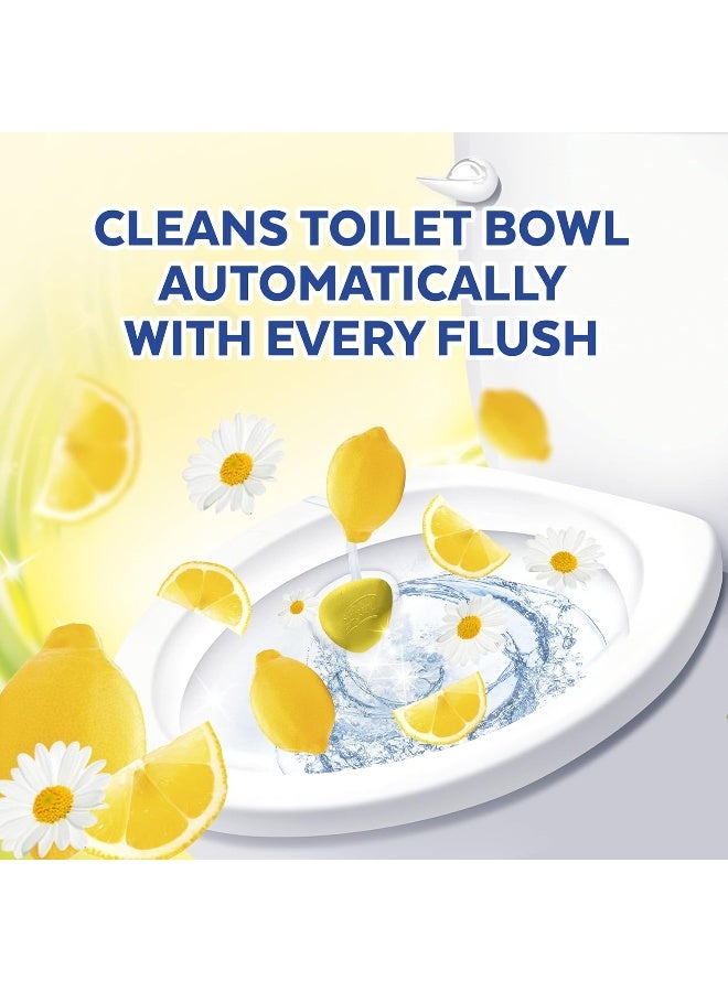 Lysol Automatic In-The-Bowl Toilet Cleaner, Cleans and Freshens Toilet Bowl, Lemon Breeze Scent, 2 Count (Pack of 1) - Image 2
